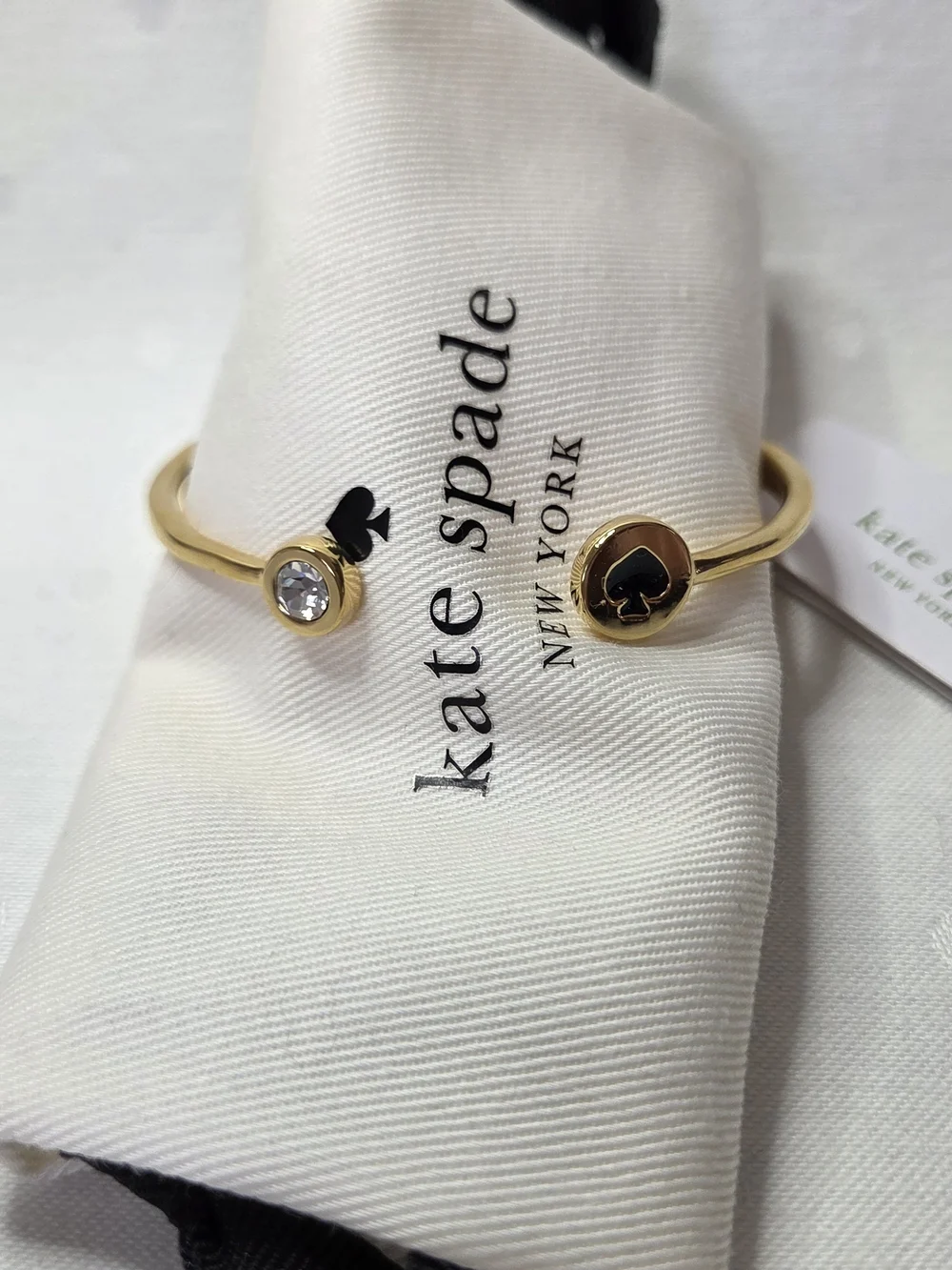 kate spade Spot The Spade Open Hinge Bangle - Picture 2 of 5